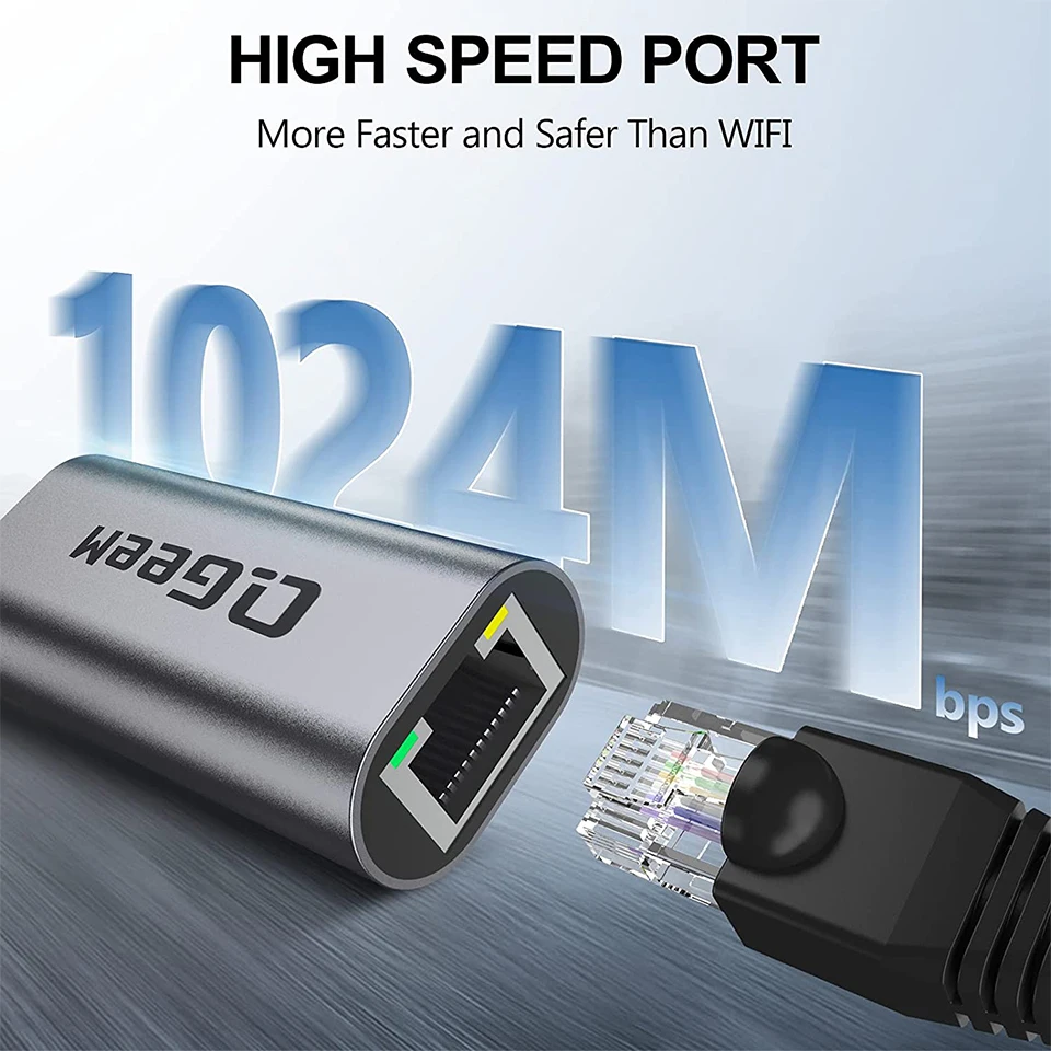 High-Speed USB-C to Ethernet Network Adapter