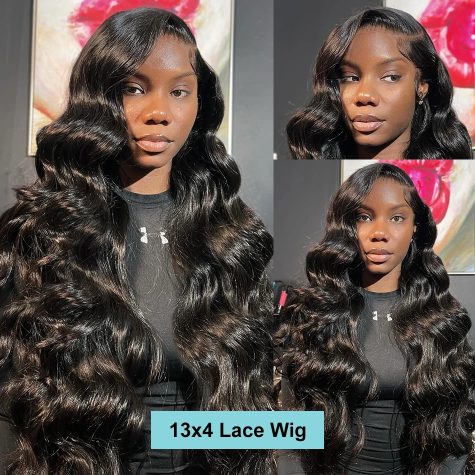 human hair wig 220% Body Wave 13x6 HD Transparent Lace Front Human Hair Wigs 30 40 Inch 13x4 Lace Frontal Water Wave 5x5 Closure Wig For Women