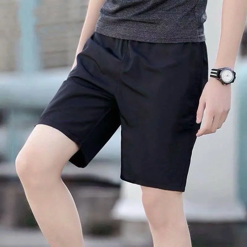 

Summer Casual New 2024 Shorts Men Solid Color Korean Black Elastic Force Slim Casual Comfortable All-match Affordable Trousers