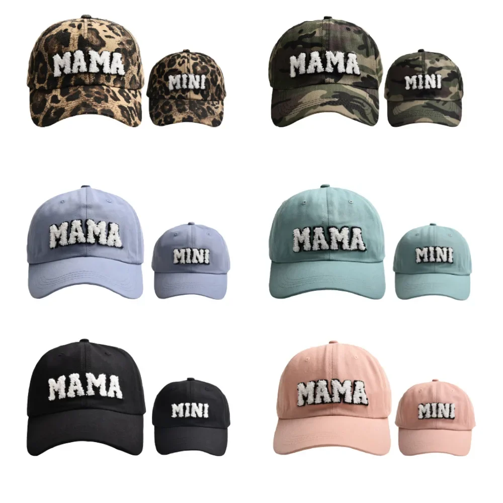 

New Cool Mama Mini Women Children Kids Cap Sets Spring Summer Outdoor Lady Female Boy Girls Baseball Cap For Women