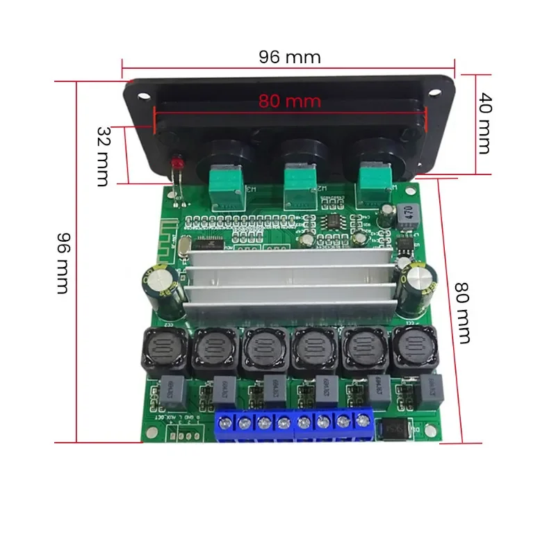 TPA3156D2 Bluetooth 5.0 Subwoofer Amplifier Audio AMP 2&times;70W+140W 2.1 Sound Power Amplifiers For Speaker Amplificador