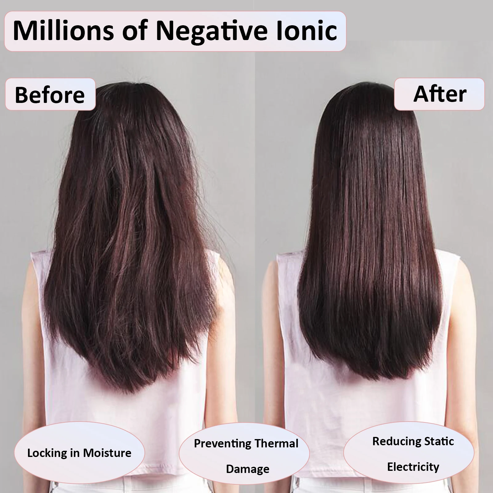 AP01 Five Color Choices Negative Lonic Hair Straightener Comb w/9 Temp Settings 30s Fast Heating SUPBERC