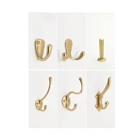 Brass Hook Creative Nordic Clothes Hook Door Wardrobe Shoe Cabinet Single Hanging Clothes Hook Wall Hanging 1