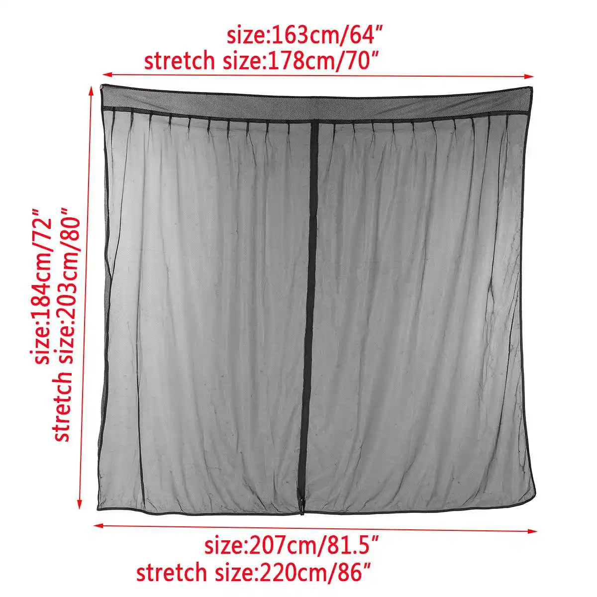 

For Van Campervan for Ford Transit Custom for Toyota Hiace Magnetic Rear Windshield Mesh Anti-mosquito Fly Curtain Net