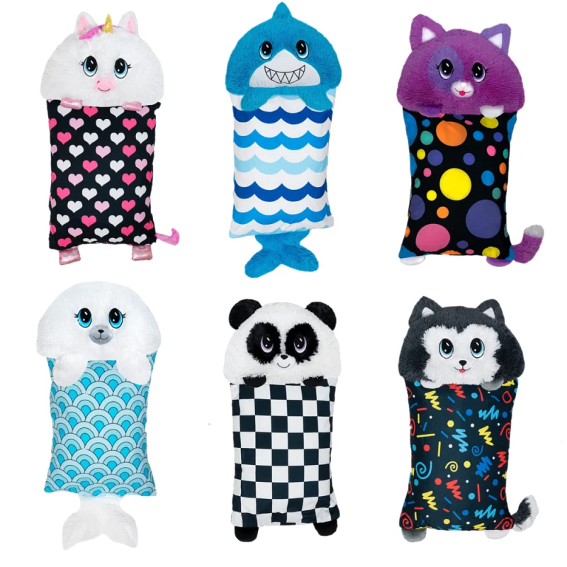 Children's Plush Pet Pillowcase Soft Comfortable Removable Pillow Cover Sofa Throw Pillow Inside Waist Support Kid's Bedding
