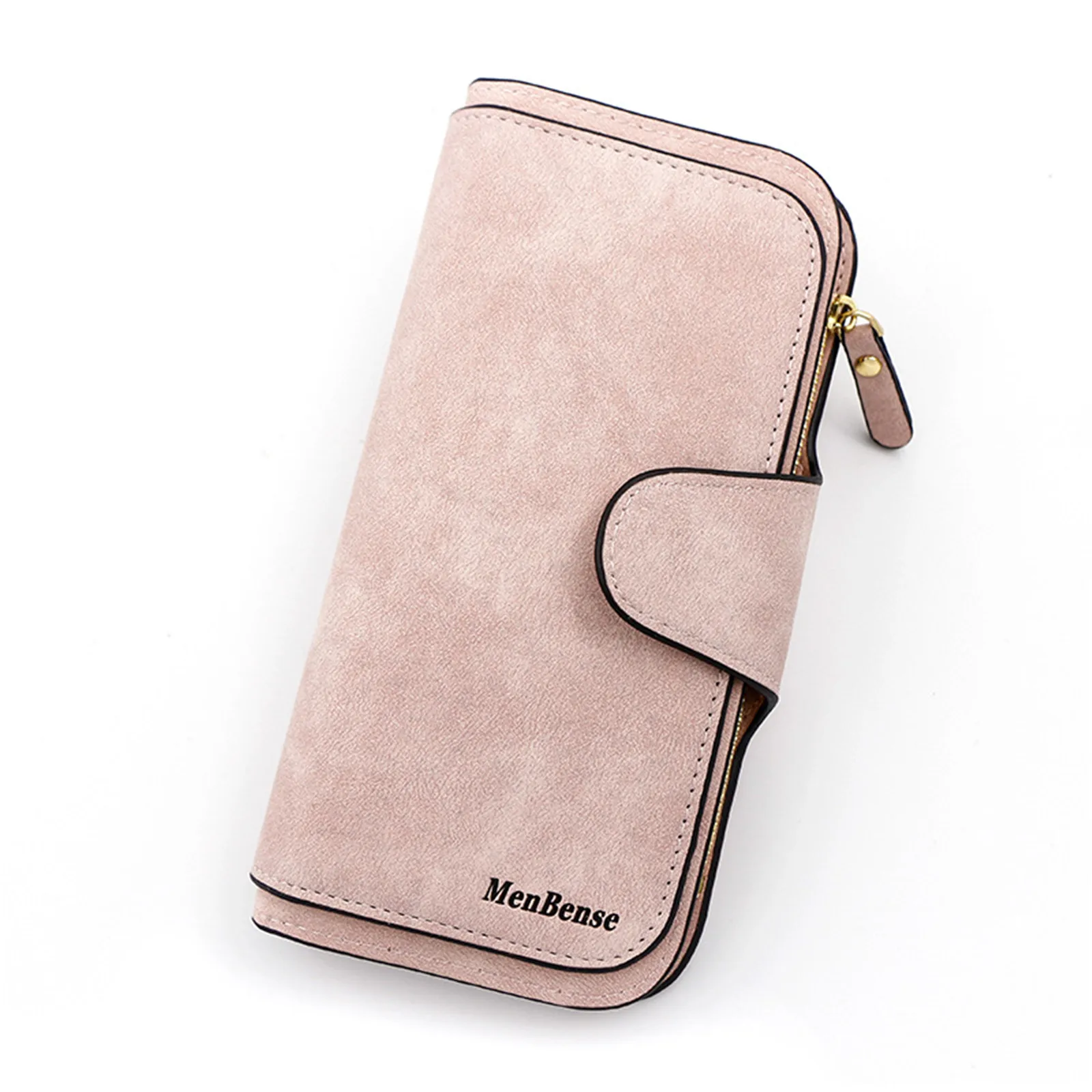 Fashion Women's Long Wallets PU Leather Matte Casual Coin Purse Zipper Money Bag Hasp Clutch Coin Purse ID Credit Card Holder