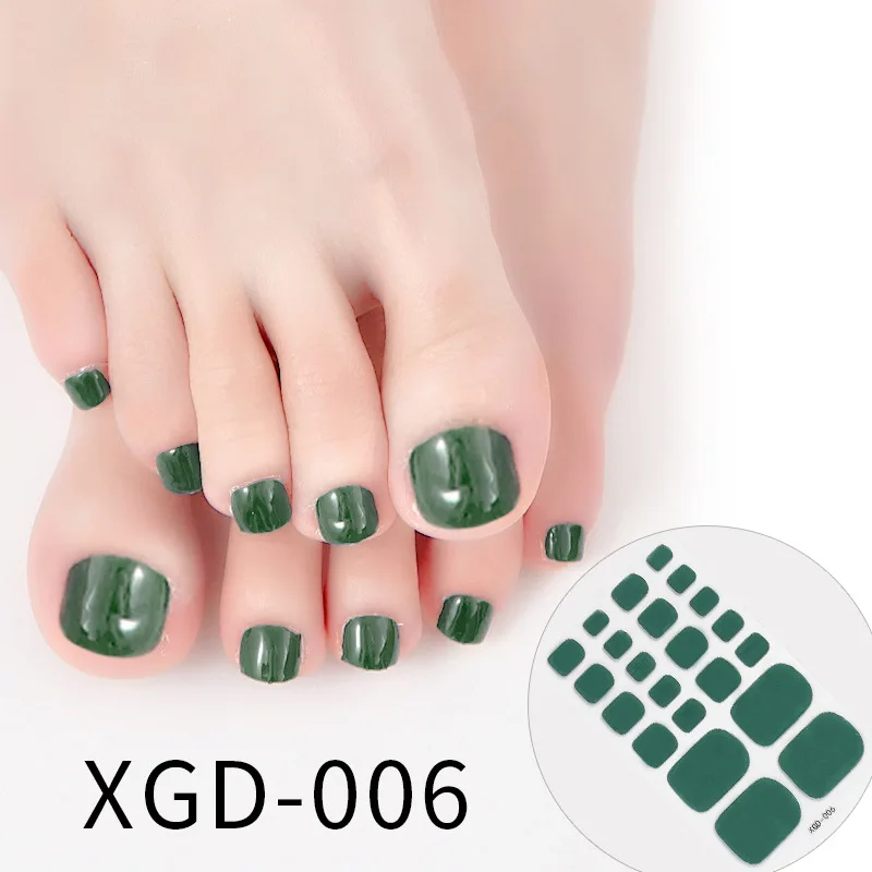 Nail Stickers Nail Decals Nail Art Decoration 22 Tips Colorful Toe Foot Full Cover Nail Stickers Adhesive DIY Nail Art Decals Pedicure Stickers for Foot