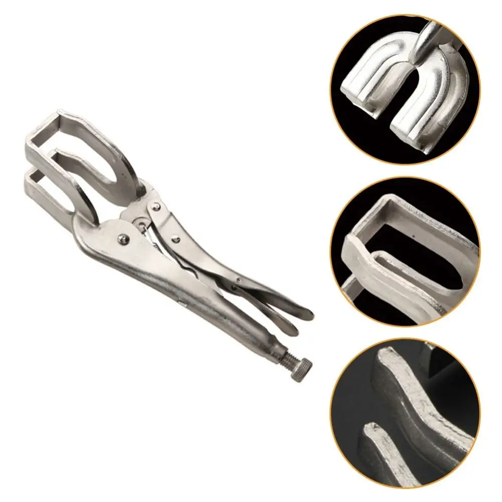 U-shaped Locking Welding Jaw Pliers Adjustable High Hardness Pipe Welding Butt Pliers Fixed Clamp Tools Steel Grip Vise Pliers