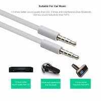 Cord 3.5 mm To 3.5mm Plug Stereo Gold-plated Plug Car Aux Cord Audio Cable Audio Wire Aux Cable Speaker Auxiliary Cable - Image 4
