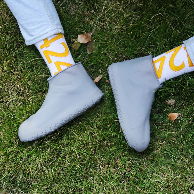 Silicone Waterproof Shoe Cover Thick Non-Slip Wear-Resistant Bottom Outdoor Rain Boots Rainproof and Waterproof Shoe Cover
