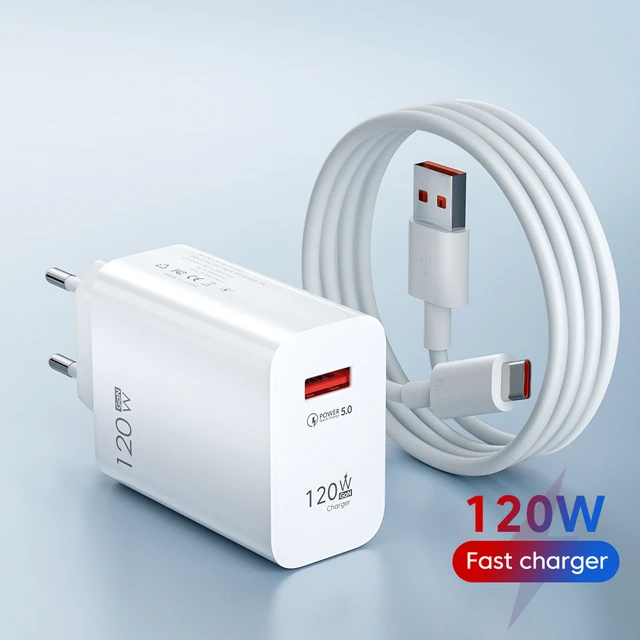 Cargador USB de carga rápida, Cable tipo C QC3.0 de 120W, para iPhone,  Huawei, Samsung y Xiaomi - AliExpress