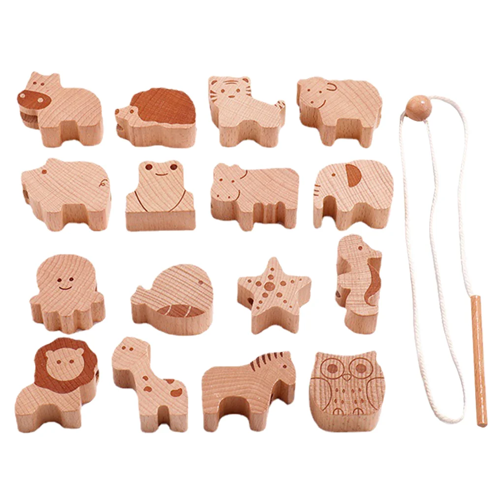 

1 Set Educational Threading Toys Stringing Learning Animal Lacing Beads Toys