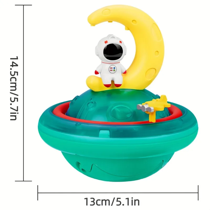 Astronaut Baby Bath Toys, Automatic Spray Water Toddler Bath Toys, Induction Sprinkler Bathtub Toys with Light & Music