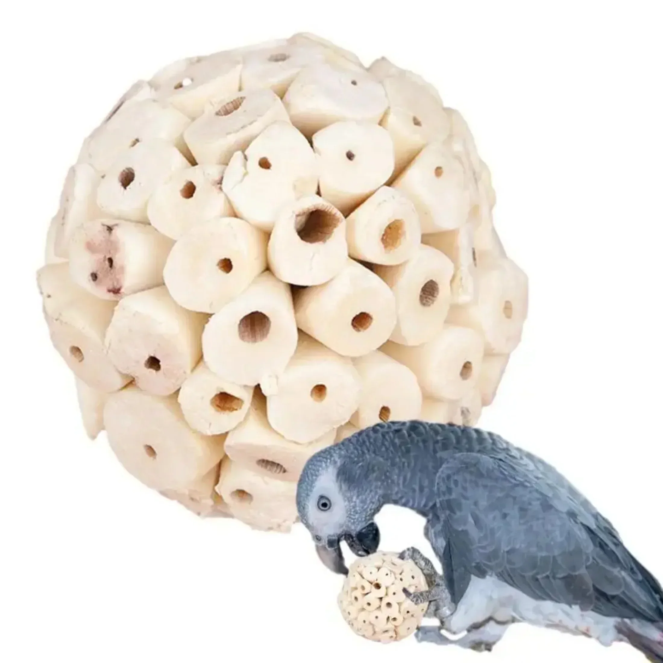 Parrot Toy Bird Toy Bird Cage Accessories Parrot Chewing Toy Ball Chew Shred Foraging Bird Cage Accessories for Parakeet Parrotlet Lovebird Budgies Conure Cockatiel