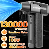 Turbo Blower Jet Fan Portable Car Snow Removal 4 Gears Adjustable Type-C Charging 130000RPM Strong Blowing Electric Air Duster