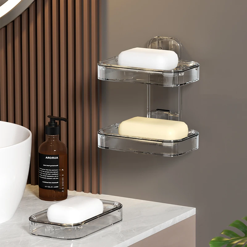 Shower-Soap-Holder-Suction-Cup-For-Shower-Wall-Double-Layer-Heavy-Duty ...