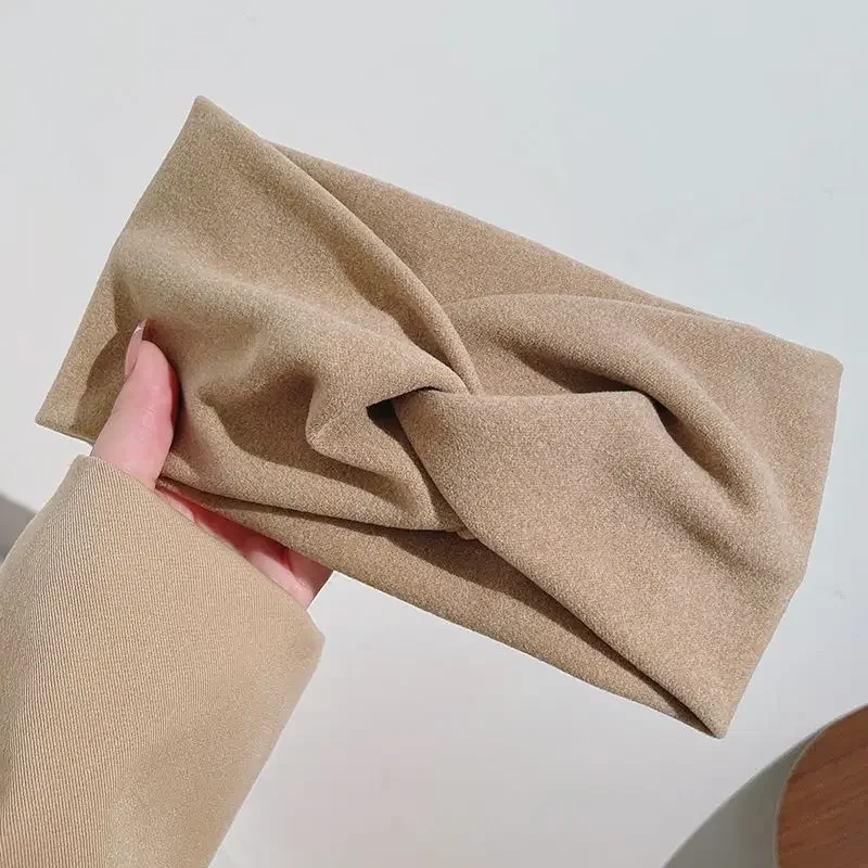 Elegant Autumn Winter Cross-Stretch Headband