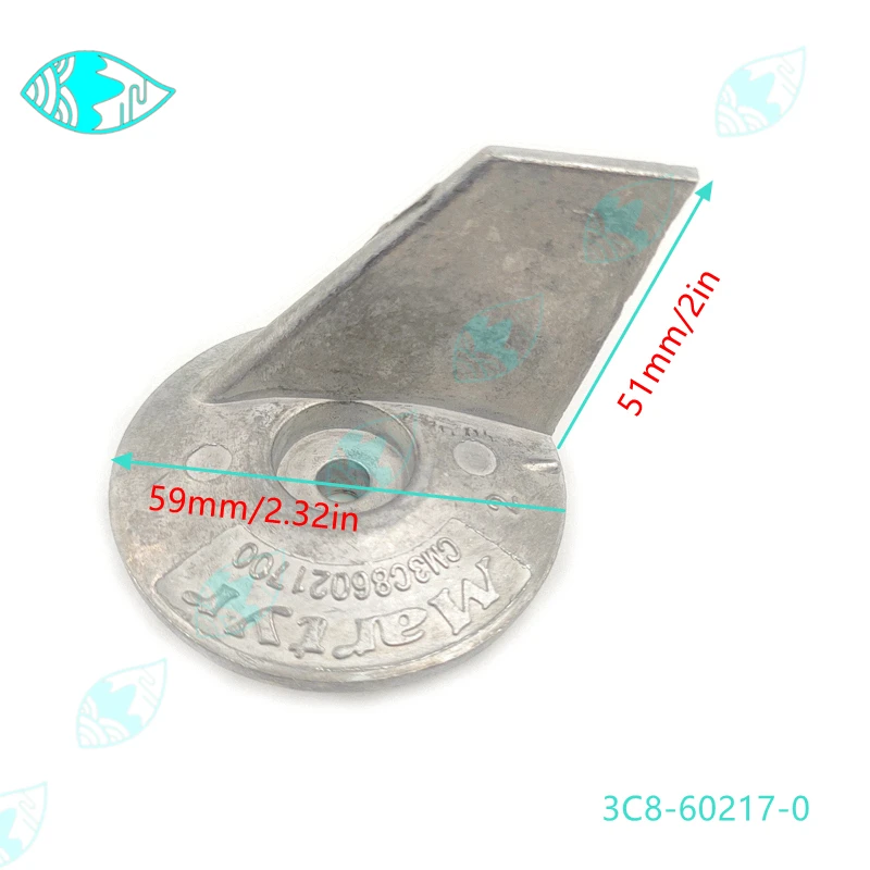 For Tohatsu Outboard Motor 2-stroke or 4-stroke M40D M40D2 M50D M50D2 3C8-60217-0  Boat Accessories 3C8-60217 AI Anode поршень в сборе с кольцами skipper стандарт 0 50мм tohatsu m40d m50d 2003 2017г в