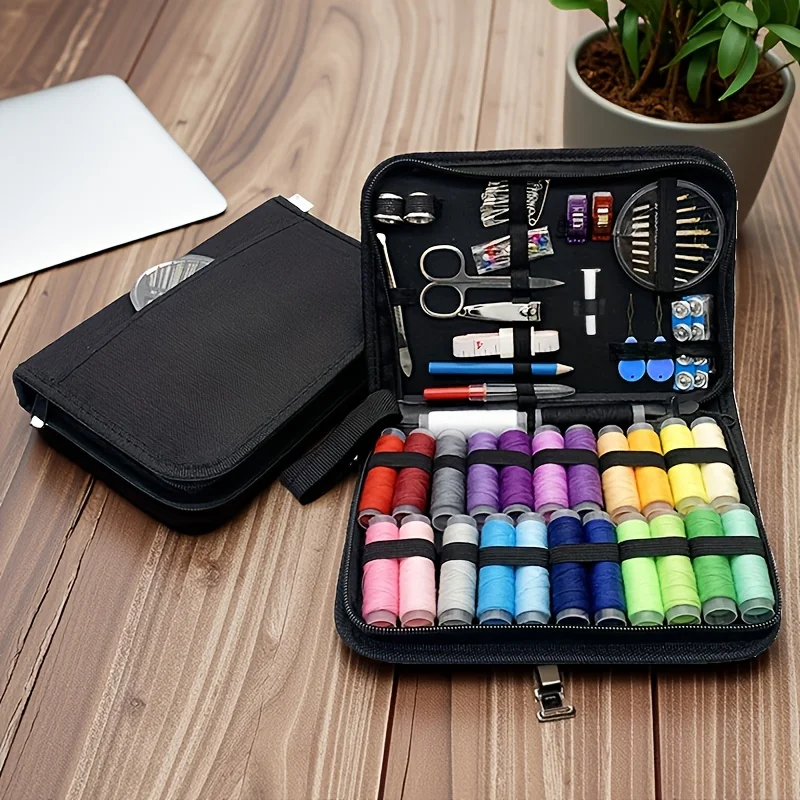 47/62pcs Sewing Kit With Sewing Supplies And Accessories Color Threads, Needle And Thread Kit Products For Small Fixe - 3