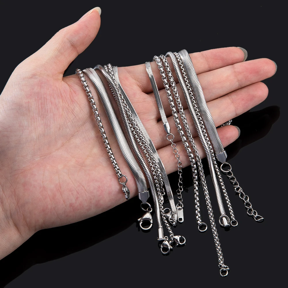 50 Pezzi 18 24 30 Pollici Rolo Collana 14K Oro Colore Argento Placcato Bronzo Rame Rolo Catena Per La Creazione Di Gioielli Da Donna - Foto 6