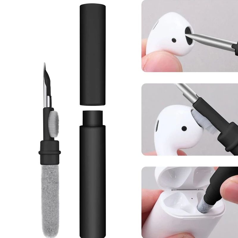 Earbuds Cleaning Pen Kit: 3-in-1 Multifunctional Cleaner with Soft Brush