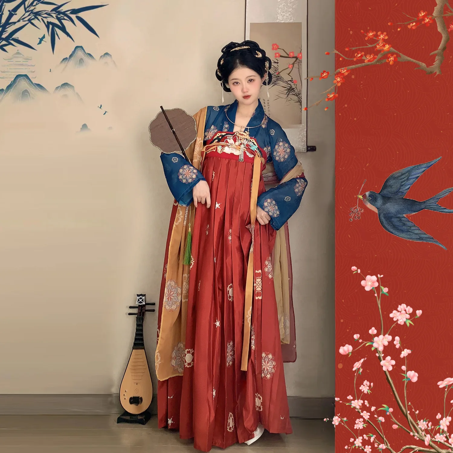 

Traditional Chinese Women's Hanfu Clothing Stage Outfit Cosplay Stage Wear Costume Empress Suit Trailing Dress