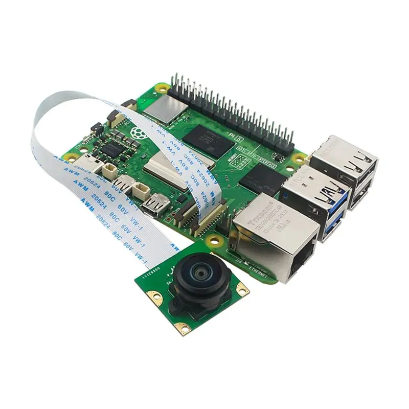 A33T-8MP IMX219 미니 카메라 모듈, 라즈베리 파이 5용, MIPI-CSI 인터페이스 200 ° Pi5 플렉시블 케이블을 사용한 FOV
