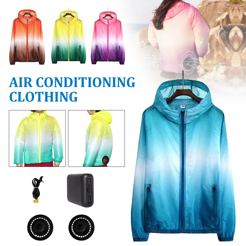 Light Cooling Jacket Summer Gradient Air conditioned Clothing With 2