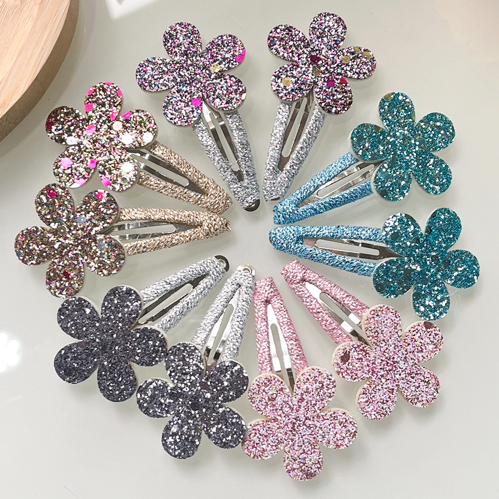 indtryk Mangle mangel 10Pcs/lot Glitter Flower Rabbit Hair Clips For Cute Girls BB Handmade  Hairpins Barrettes Headwear Fashion Kids Hair Accessories - AliExpress