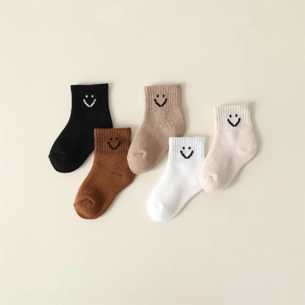 5Pairs Baby Children's Socks Cotton Casual Warm Kids Sock Cute Boy Toddler Socks 0-5Y