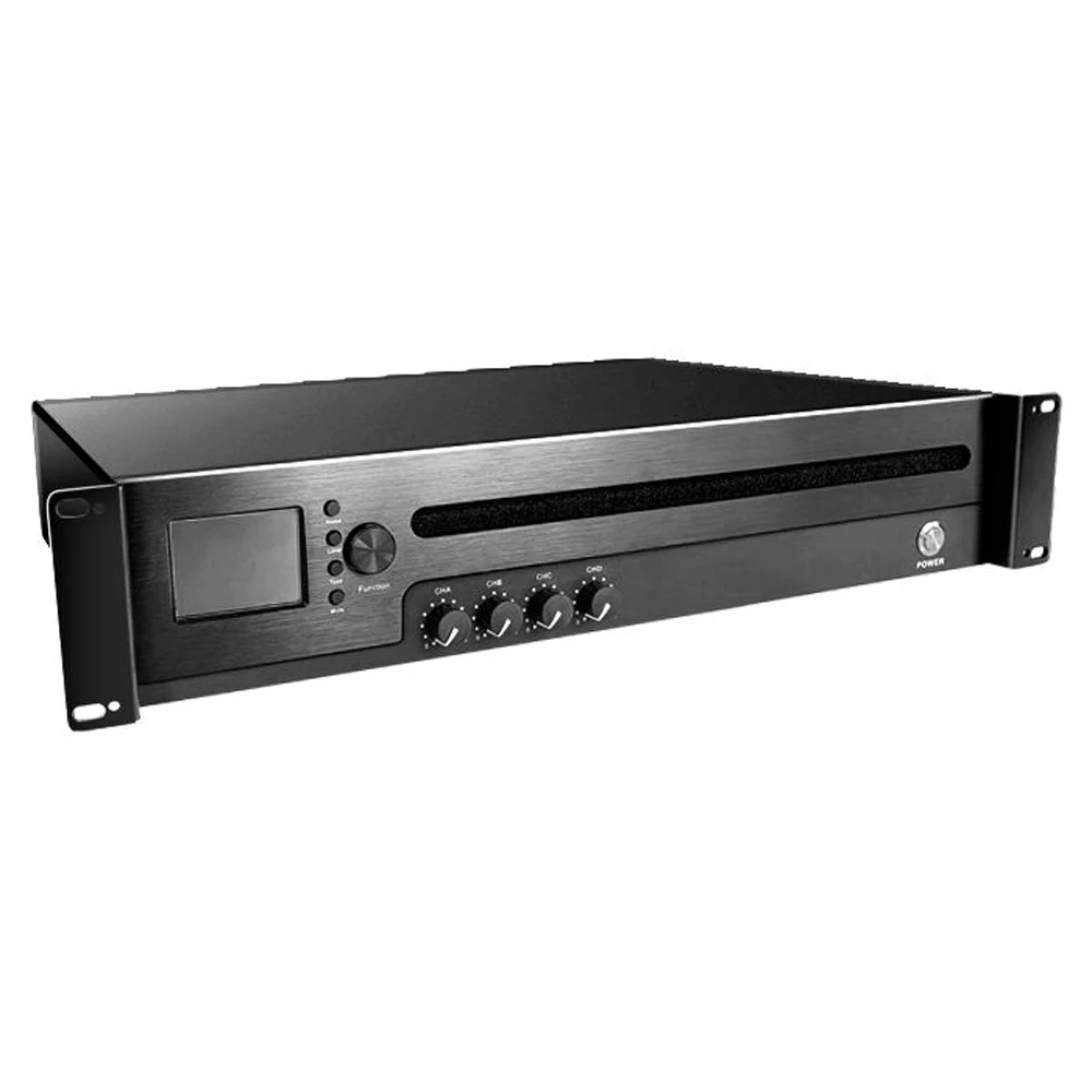 PFA8000M 4X1300W 전문 파워 앰프 4 채널 DJ 서브우퍼 앰프 클래스 D 스테레오 라인 어레이 스피커 프리앰프 스테이지 성능 스위칭 전원 공급 장치 사운드 앰프