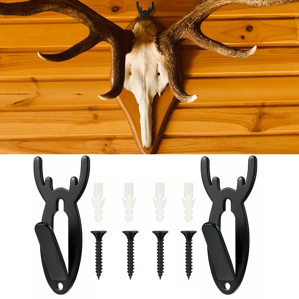 2 Pack of European Skull Wall Mount Bracket Hangers for Deer Mule