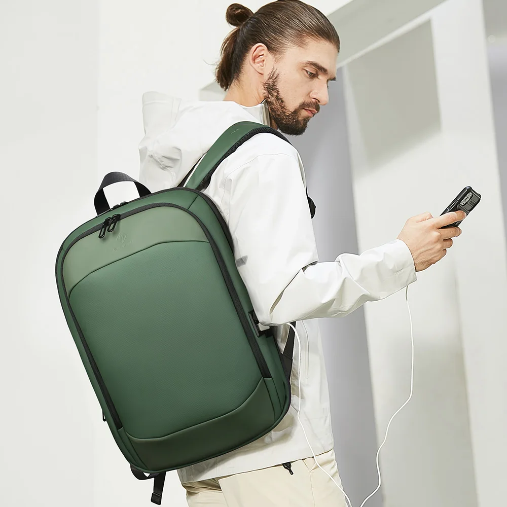 Heroic Knight Business Backpack Men Fashion Work 17" Slim Laptop Bag Waterproof YKK Zipper Luxury Women School Backpack with USB 3