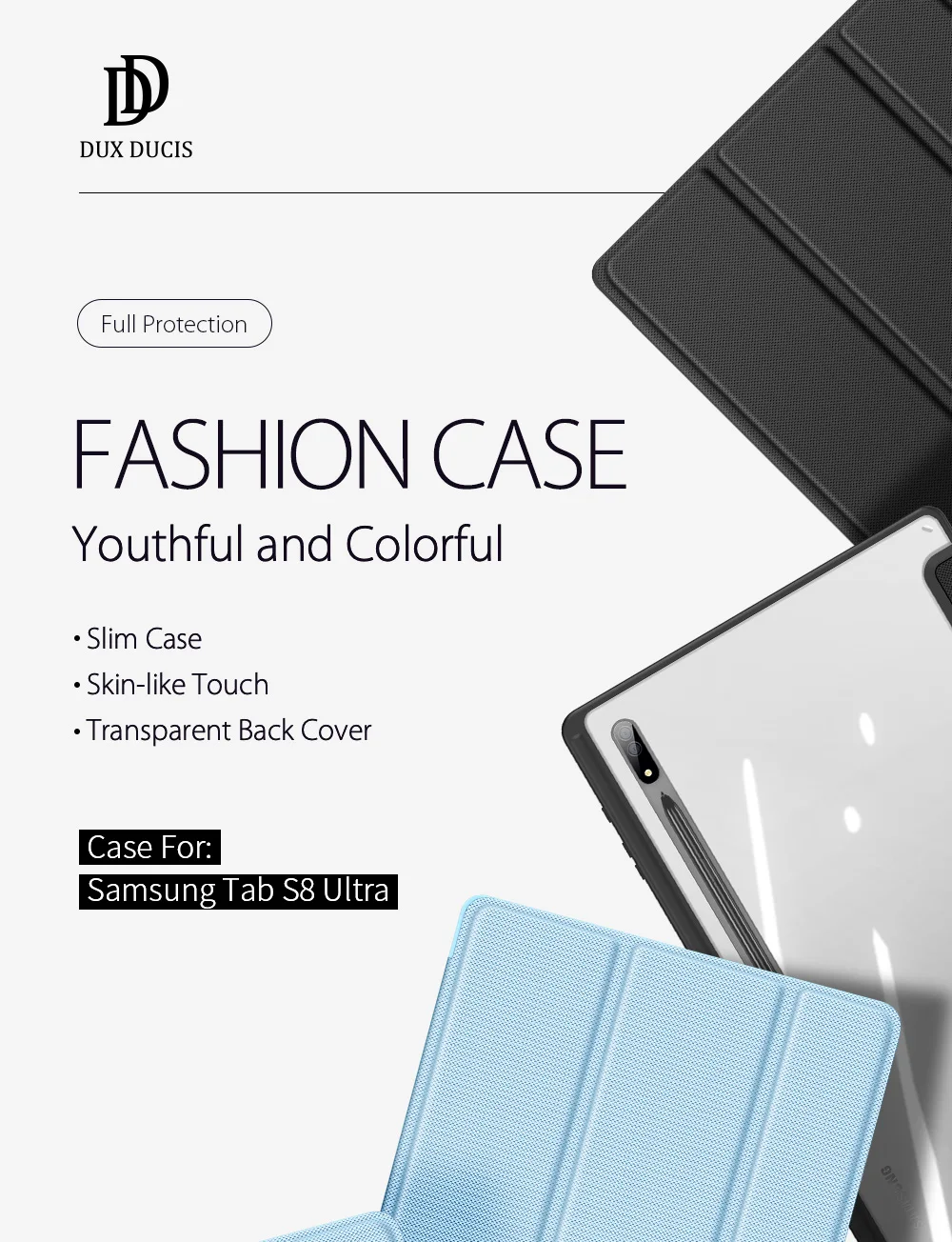 Tablet Leather Case For Samsung Galaxy Tab S8 Ultra S7 S8 S6 Lite S7FE/S7 S8 Plus DD Toby Series Smart Sleep Wake Pencil Holder