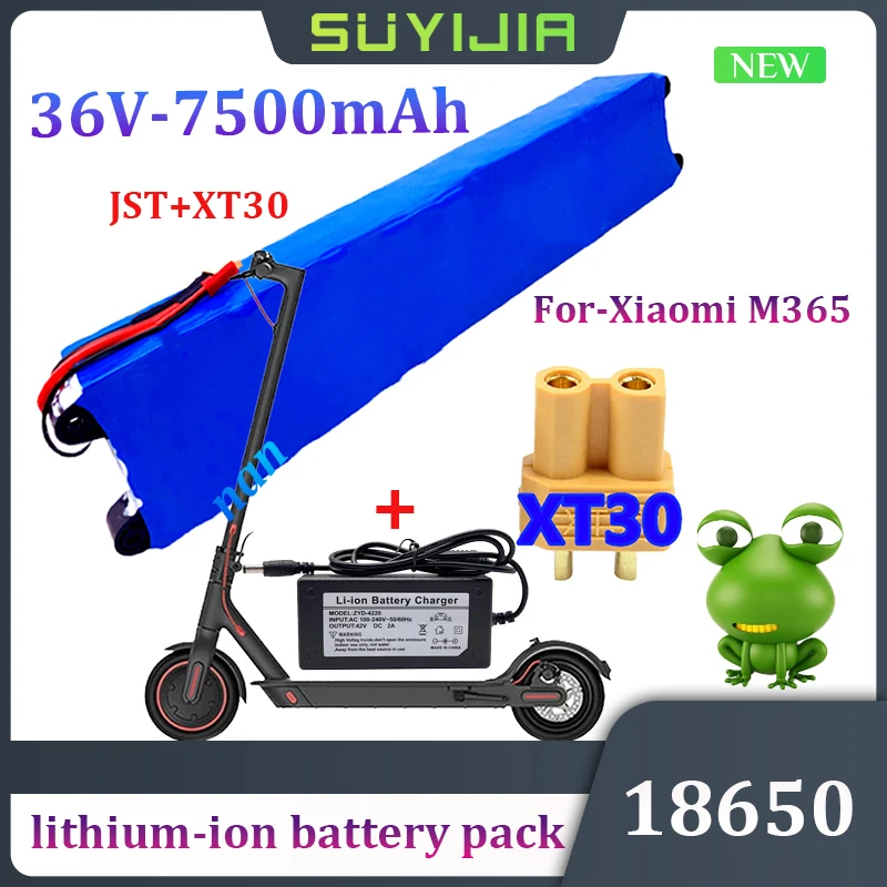 

36V Scooter High Power 18650 7500mAh Rechargeable Lithium Battery 10S3P for Xiaomi M365 Electric Scooter Hoverboard Built-in BMS