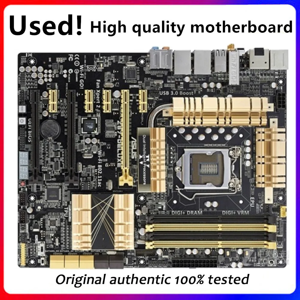 Для Asus Z87-Deluxe материнская плата Z87 Z87M LGA 1150 для Core i7 i5 i3 DDR3 SATA3 USB3.0 оригинальная б/у материнская плата