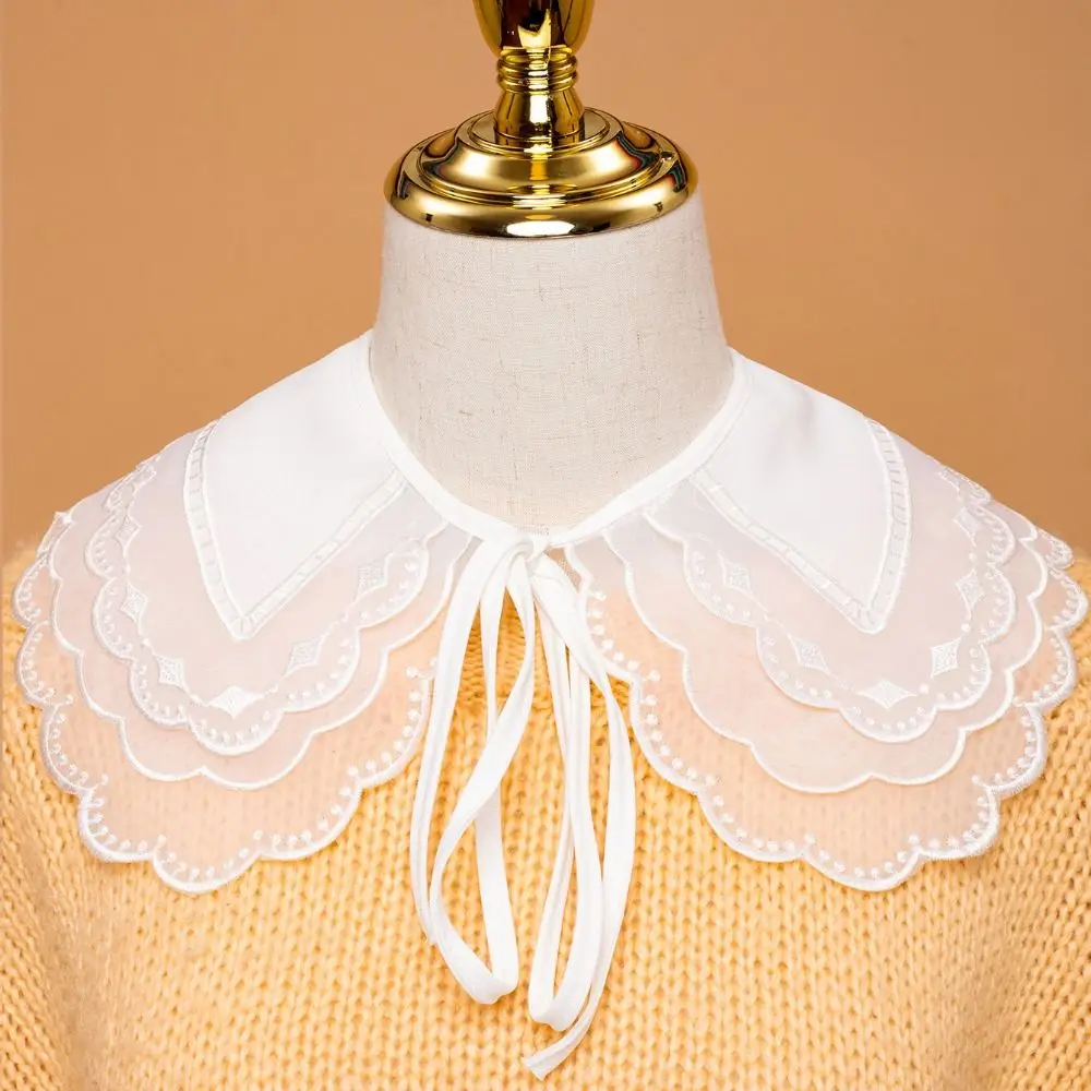 

Doll Collar Lace Fake Collar Exquisite Detachable Embroidery White Women/Girls
