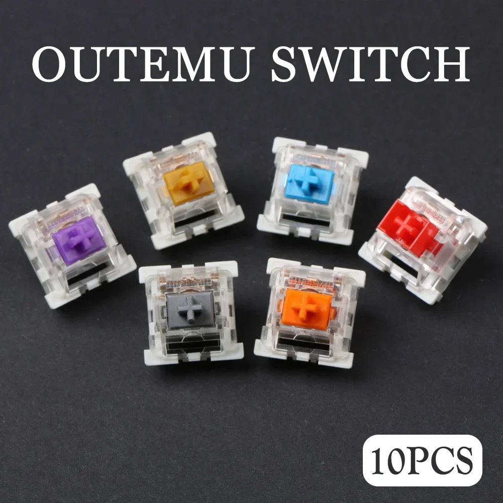 10Pcs Multi-Color Mechanical Keyboard Switch Set - Linear, Tactile, Silent Options