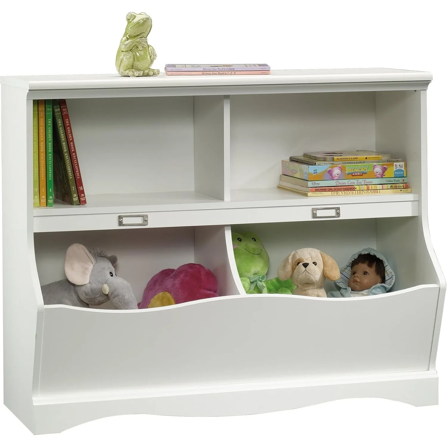 Storage Chest Organizer Kids Bookcase Toy Box Bin for Bedroom Living Room L41.10 x W 14.49 x H 32.84 Soft White 2