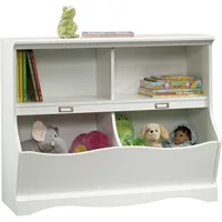 Storage Chest Organizer Kids Bookcase Toy Box Bin for Bedroom Living Room L41.10 x W 14.49 x H 32.84 Soft White 2