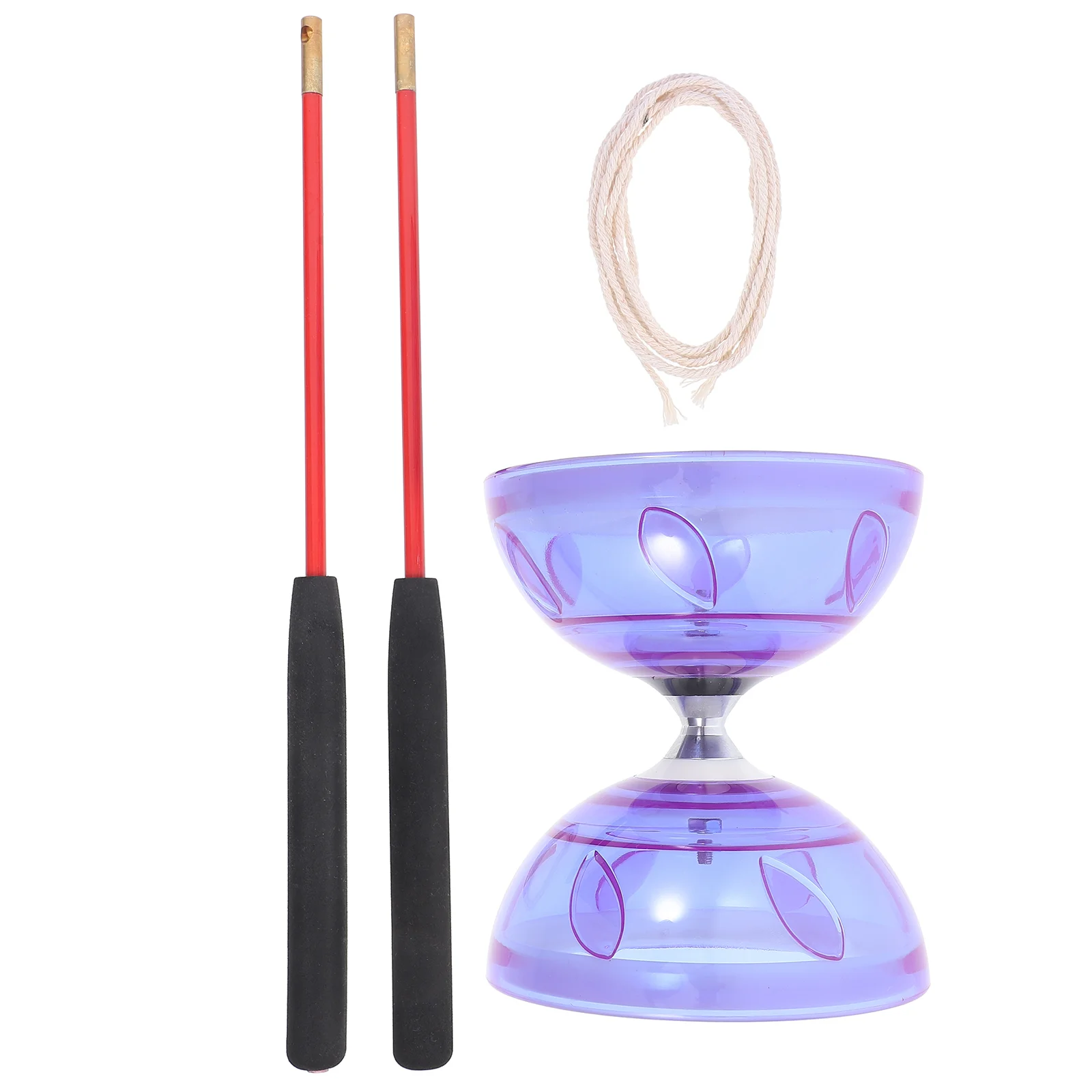 Chinese Diabolo Toy Three Bearing Classic Triple Funny Juggling Kids Outdoor for Double Head