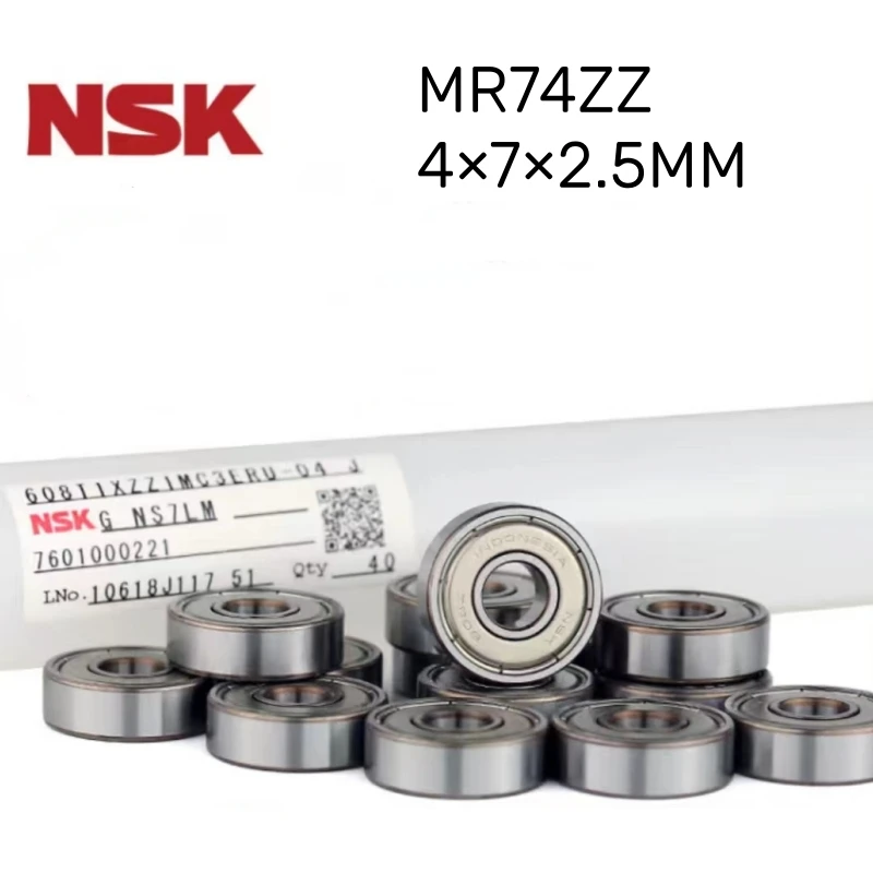 Origem Japonesa Nsk Mini Rolamento de Alta Velocidade Mr74zz * 2.5 mm 10 Pcs