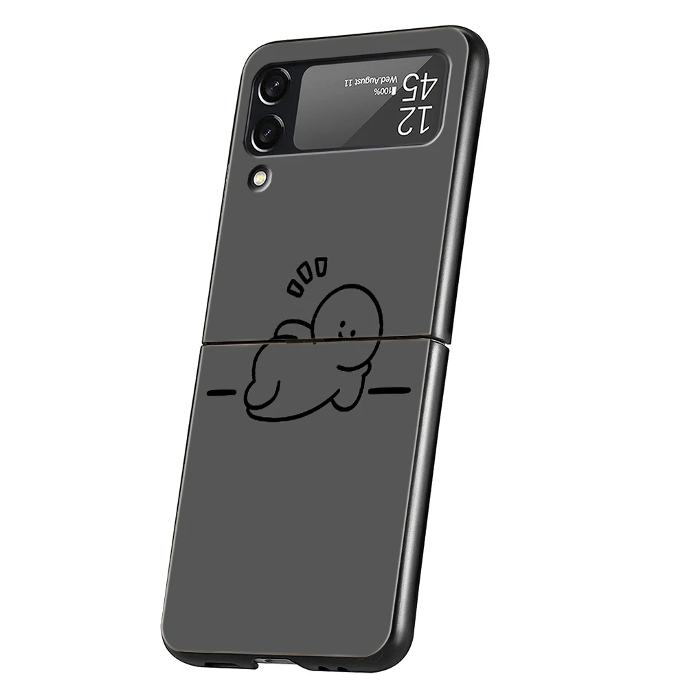 Matchman Cartoon Hard PC Shockproof Foldable Phone Case - Black Cover