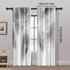 2pcs, Creative Curtains 2D print Gray & White Feather Print Polyester (without rod) Decorations For Home Perfect for Living 5