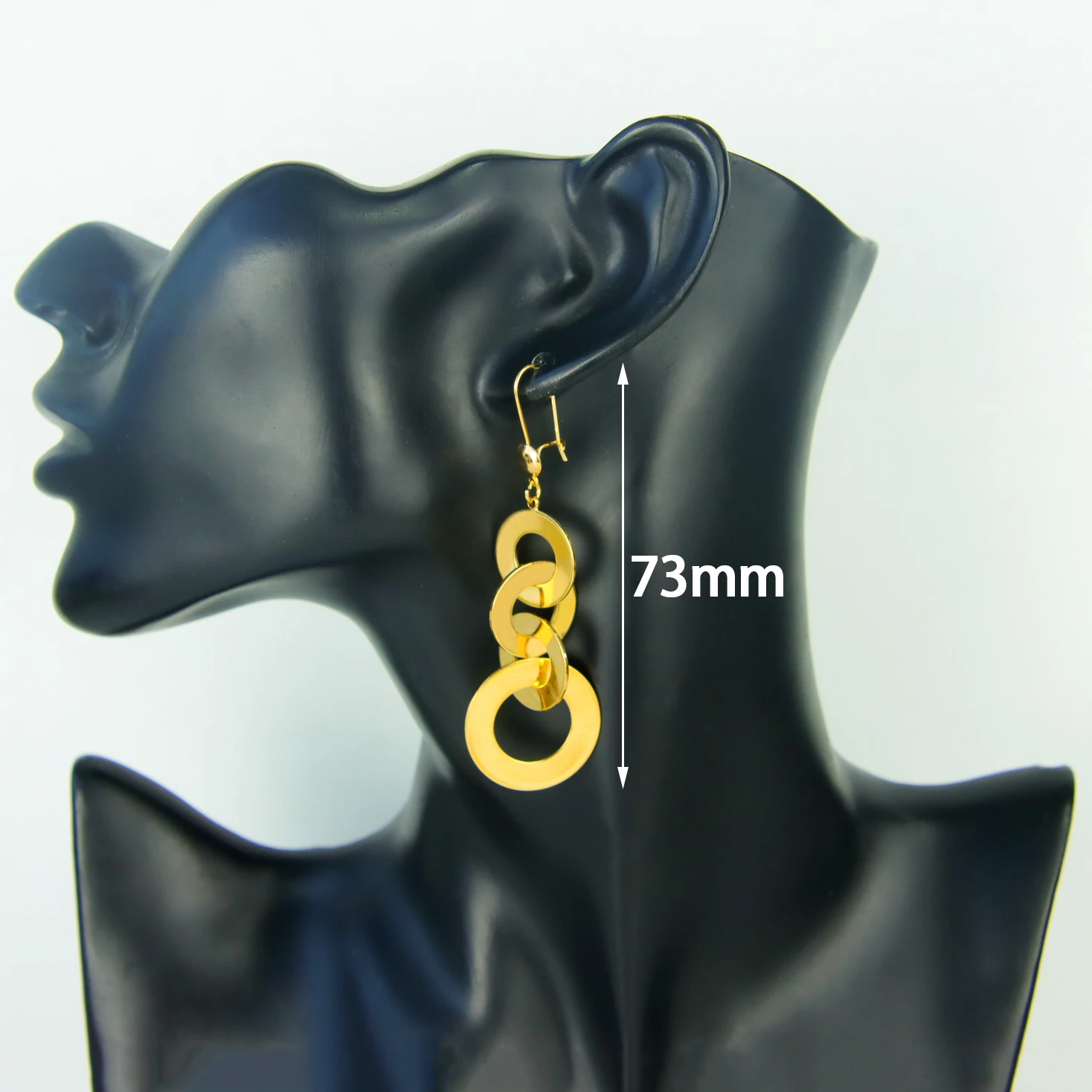 Dubai Mode Tropfen Ohrringe 21k vergoldet Arabisch Muslim Vintage Baumeln Ohrring Äthiopische Frauen Hochzeit Party Statement Schmuck – Detail 11