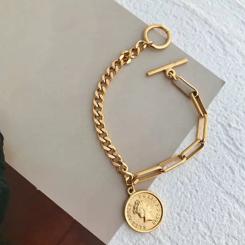 Elizabeth Coin Charm Bracelet - Image 2