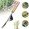 Wood Handle Stainless Steel Garden Weeder Hand Weeding Removal Cutter  Puller Tools Multifunction Weeder Transplant 1