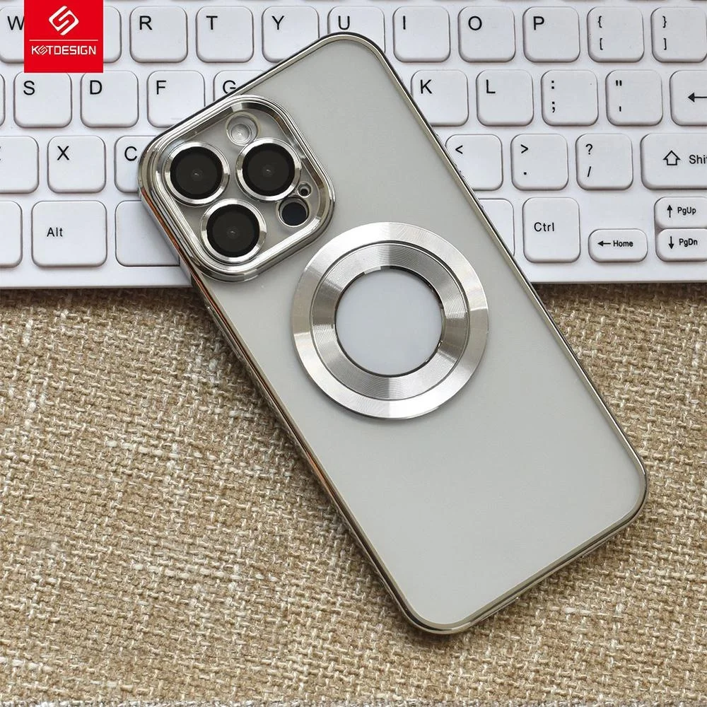 

Luxury Plating Clear Compatible for Magsafe Wireless Charging Case for IPhone Phone 12 Case Magnetic Ultra-thin Protective Cover