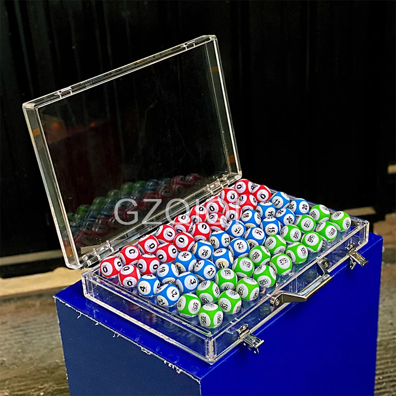 Thickened acrylic ball box 50 ball bingo storage box