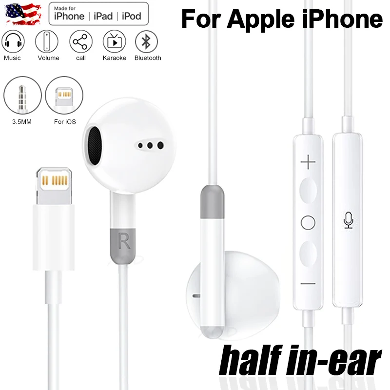ForAppleLightningBluetoothWiredEarphonesForiPhone11131214